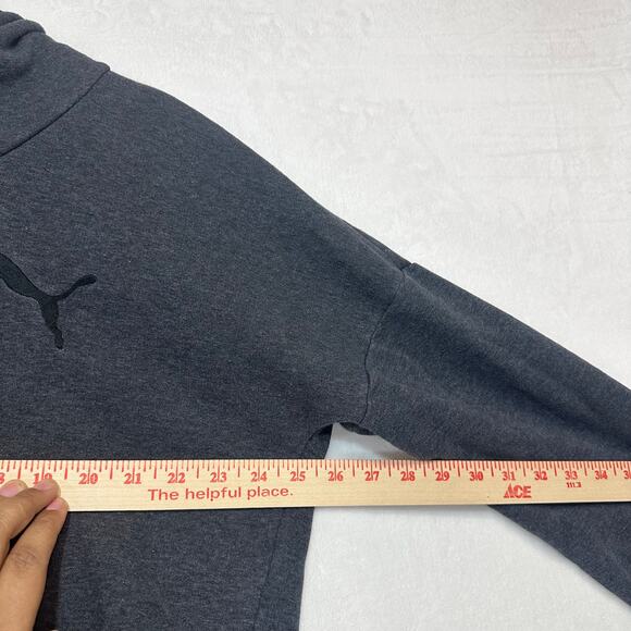 Puma Mens Gray XL Slouch Drawstring Hoodie Active Comfy Outdoors 100% Cotton - Picture 10 of 13